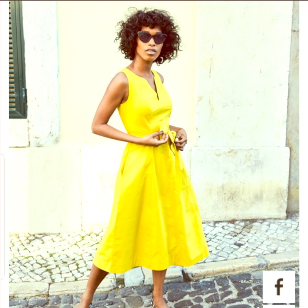 Boden- beautiful NWT yellow dress with pockets
